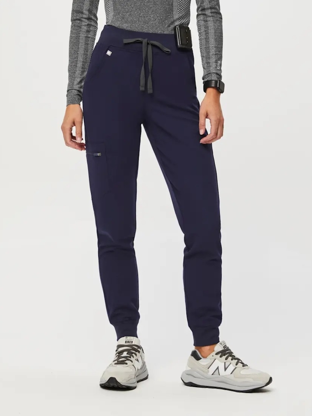 Figs Navy High Waisted Zamora Jogger Scrub Pants